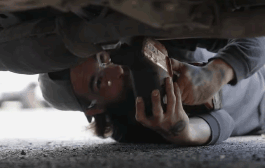 Catalytic Converter  thief falls asleep on the job