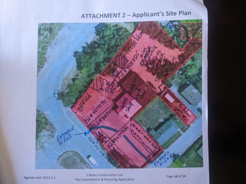 Construction company seeks rezoning of Doran's property