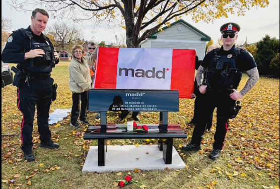 MADD Miramichi Unveils Memorial Bench