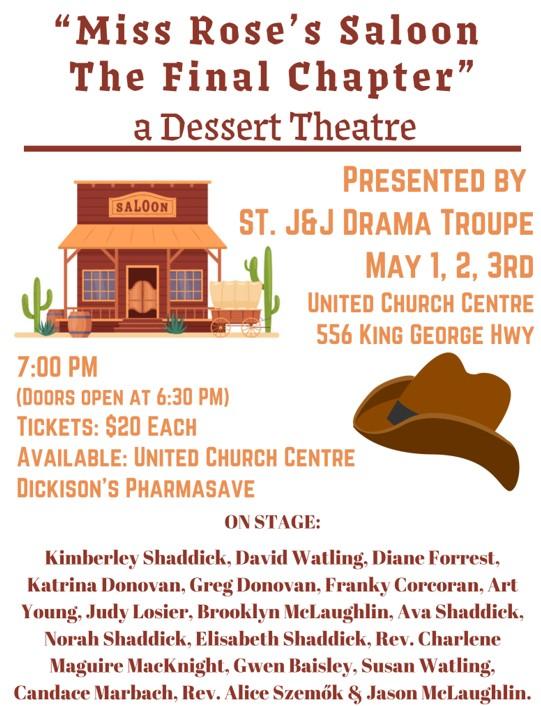 "Miss Rose's Saloon - The Final Chapter" - A Dessert Theatre