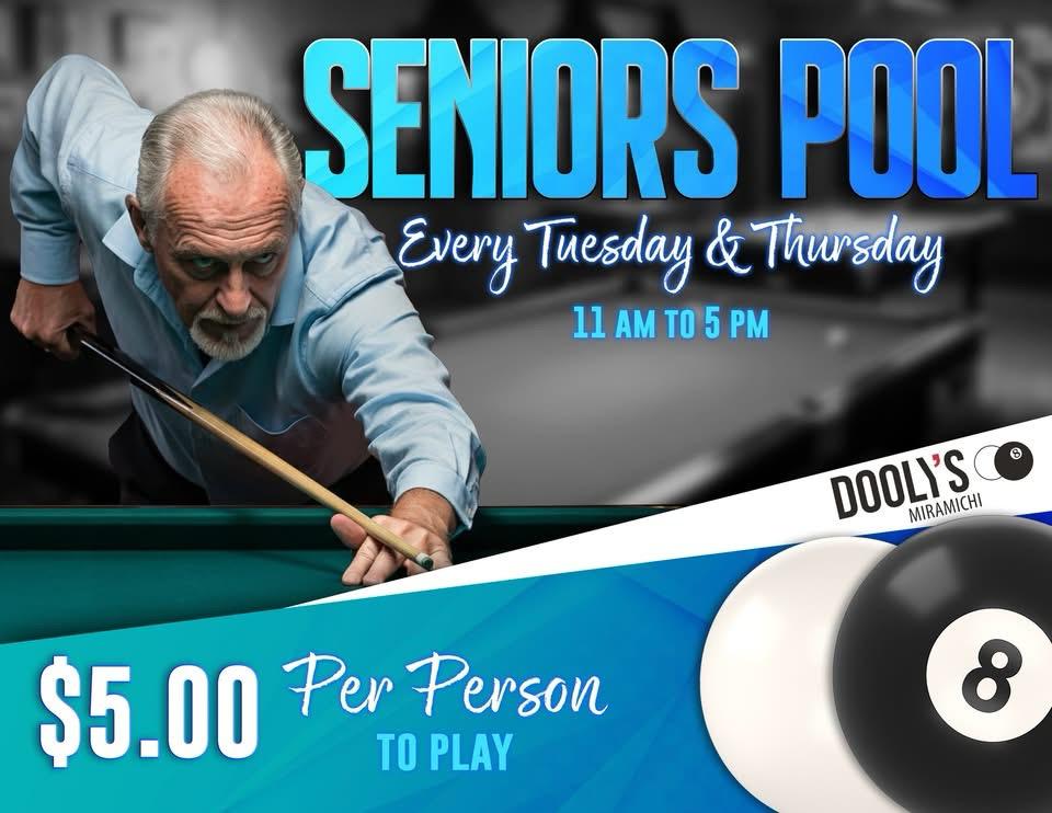 Dooly’s Seniors Pool Tuesday & Thursday’s