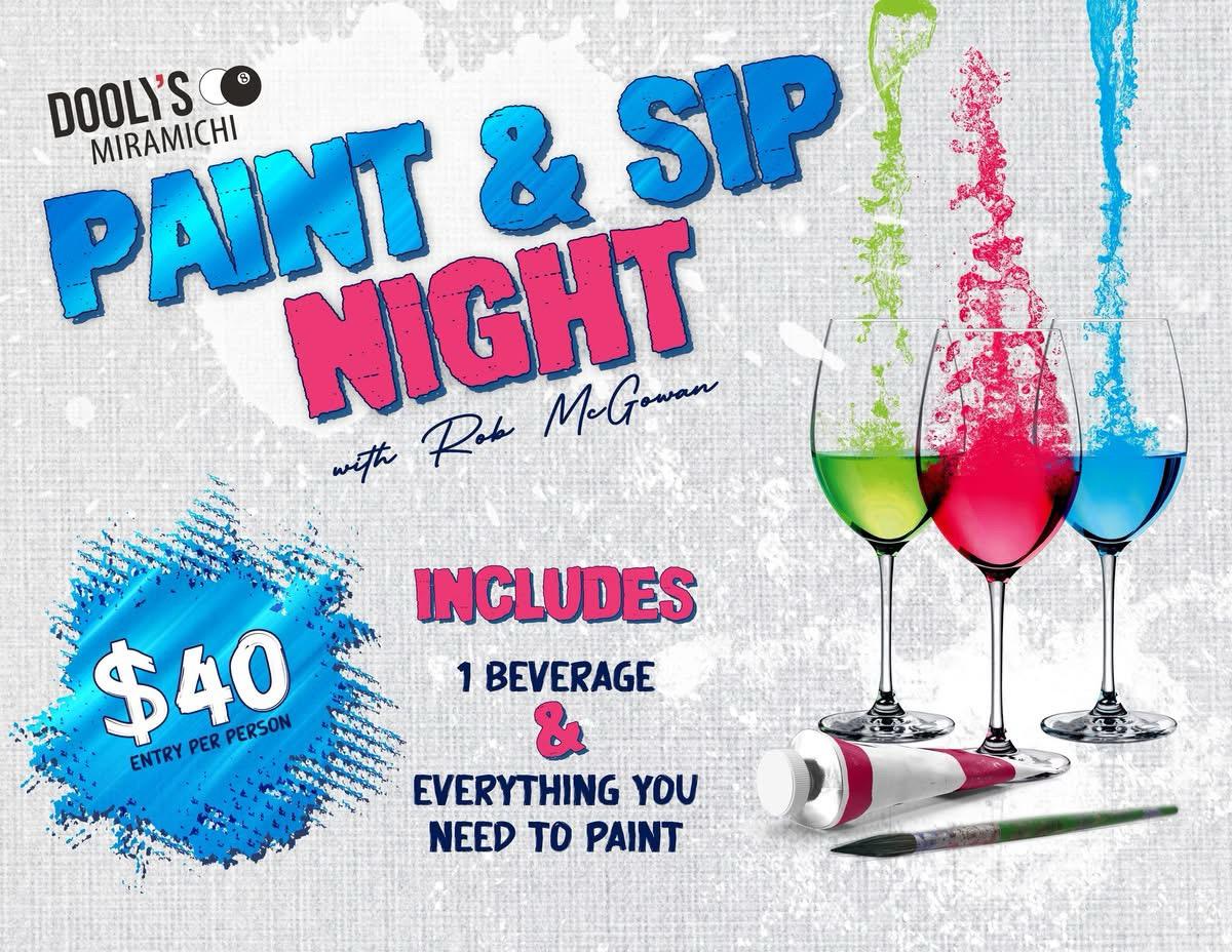April 28th-Dooly’s Paint and Sip Night