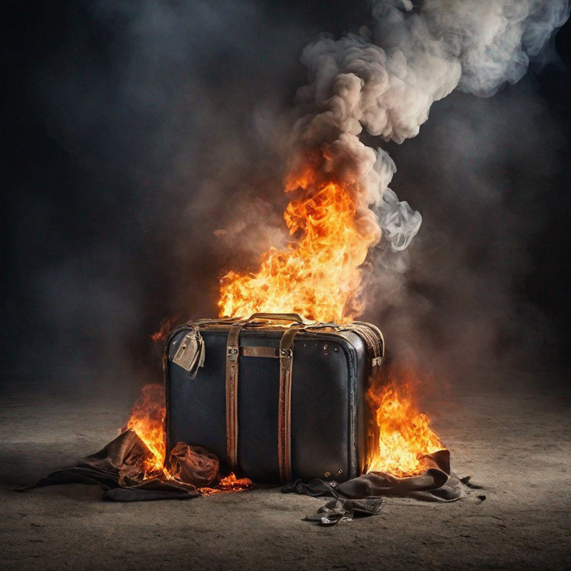 Assault and mischief:  man burns girlfriend's belongings