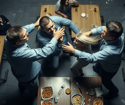 Prison Trial:  Gang member assaults transgender rapist