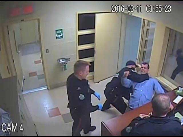 VIDEO:  impaired crash and police station fight