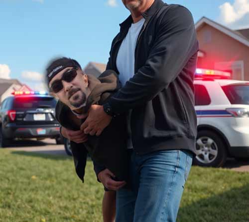 Miller Ave Break and Enter:  Father detains intruder for police