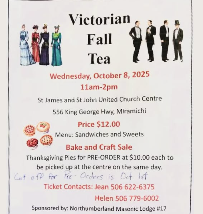 October 8:  Victorian Fall Tea