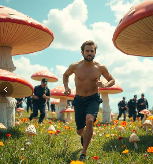 No discharge for assaulter high on mushrooms